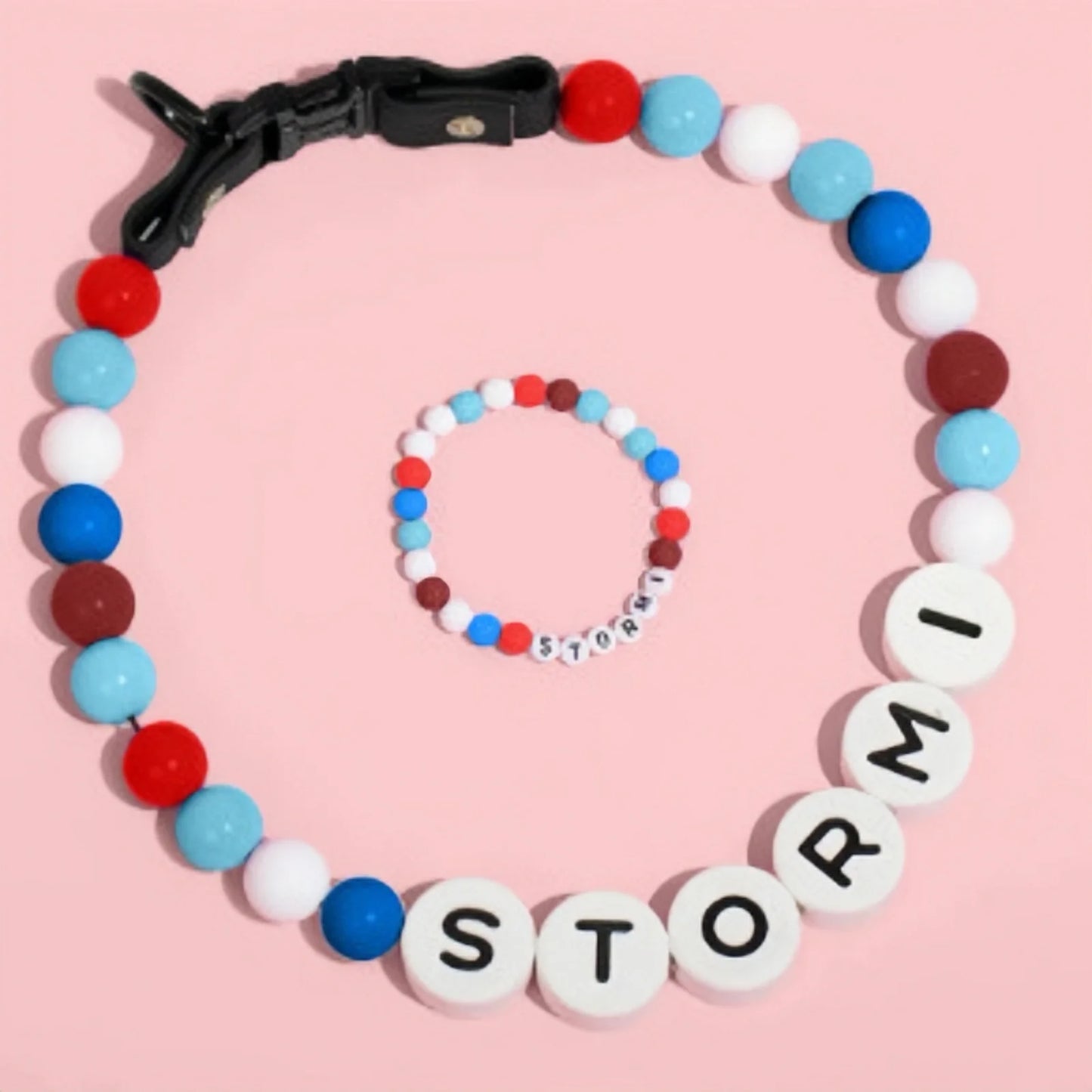 Beaded Custom Pet Collar & Bracelet Set™